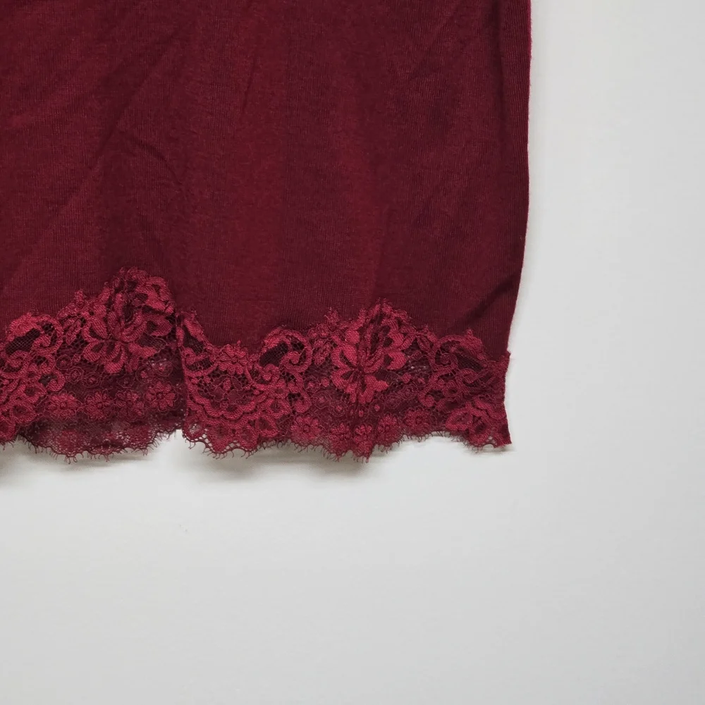 Gerard Darel Womens Designer Luxury Wool Lace Short Sleeve Sweater sz 2 US 6/8‎